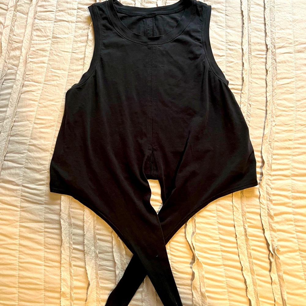 Lululemon black wrap crop top. Size small